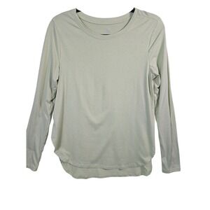 Layers Qwick Dry Athletic Long Sleeve Top Shirt Women's Size M Light Green